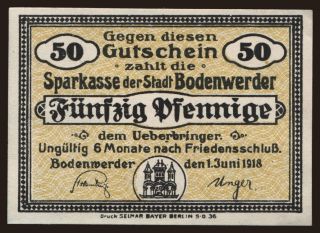 Bodenwerder, 50 Pfennig, 1918