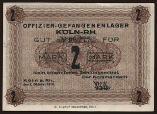 Köln, 2 Mark, 1918