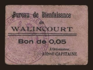 Walincourt, 5 centimes, 1914
