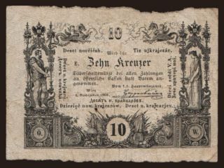 10 kreuzer, 1860