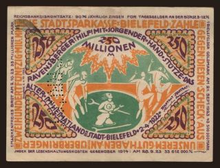Bielefeld/ Stadt, 250.000.000 Mark, 1923