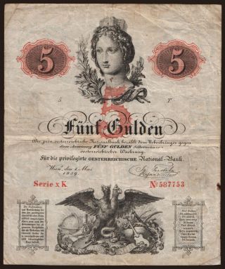 5 Gulden, 1859