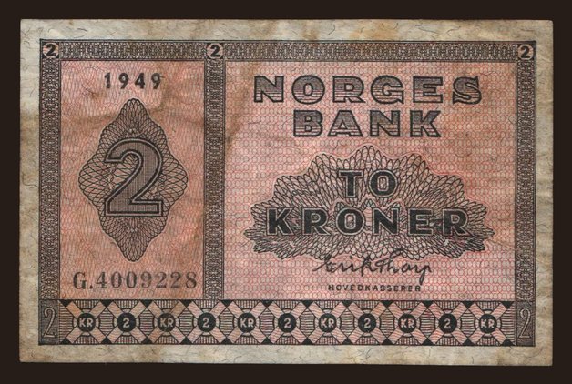 2 kroner, 1949