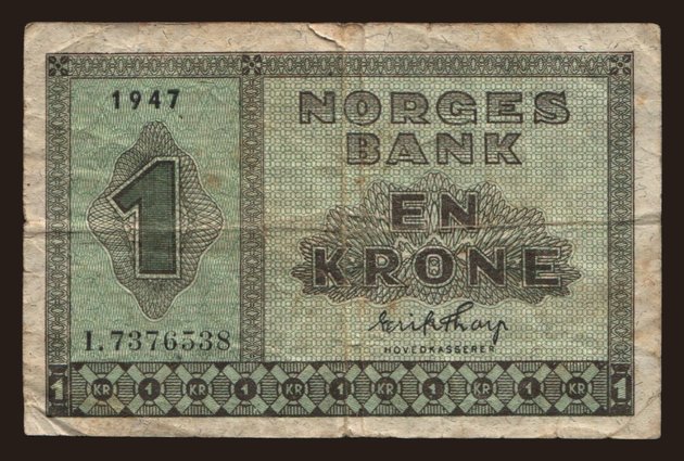 1 kroner, 1949