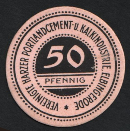 Elbingerode/ Vereinigte Harzer Portlandzement- u. Kalkindustrie, 50 Pfennig, 1920