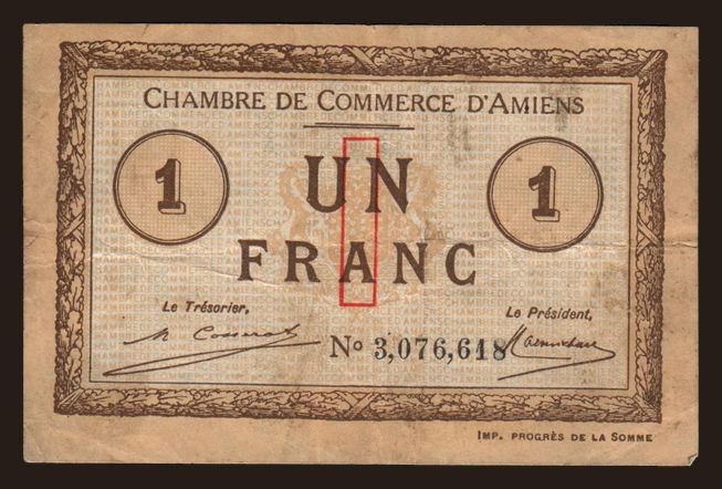Amiens, 1 franc, 1920