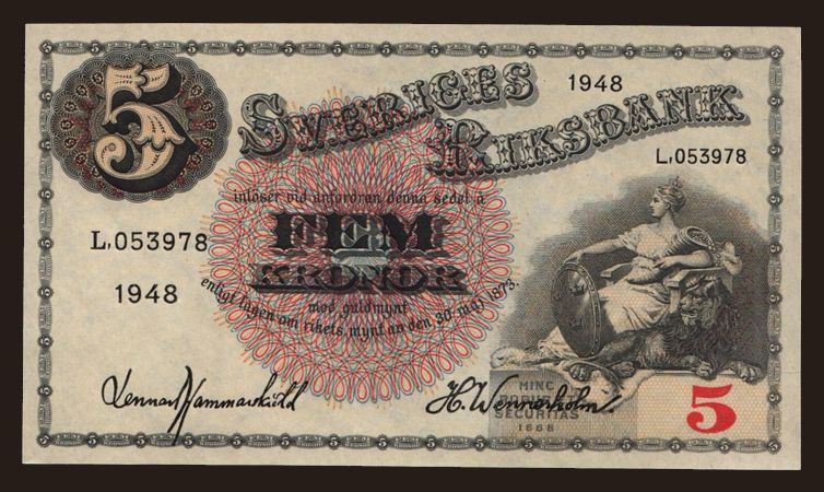 5 kronor, 1948