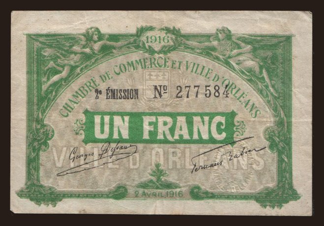 Orleans, 1 franc, 1916