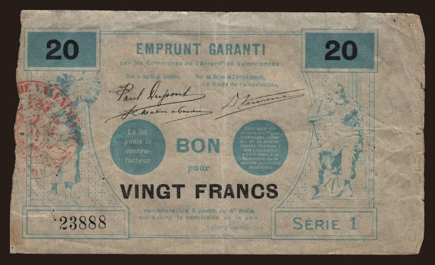 Arrond, 20 francs, 1914
