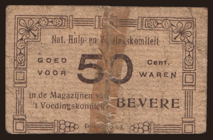 Bevere, 50 centimes, 191?