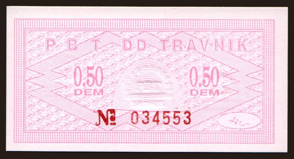Travnik, 0.50 Dem, 1993
