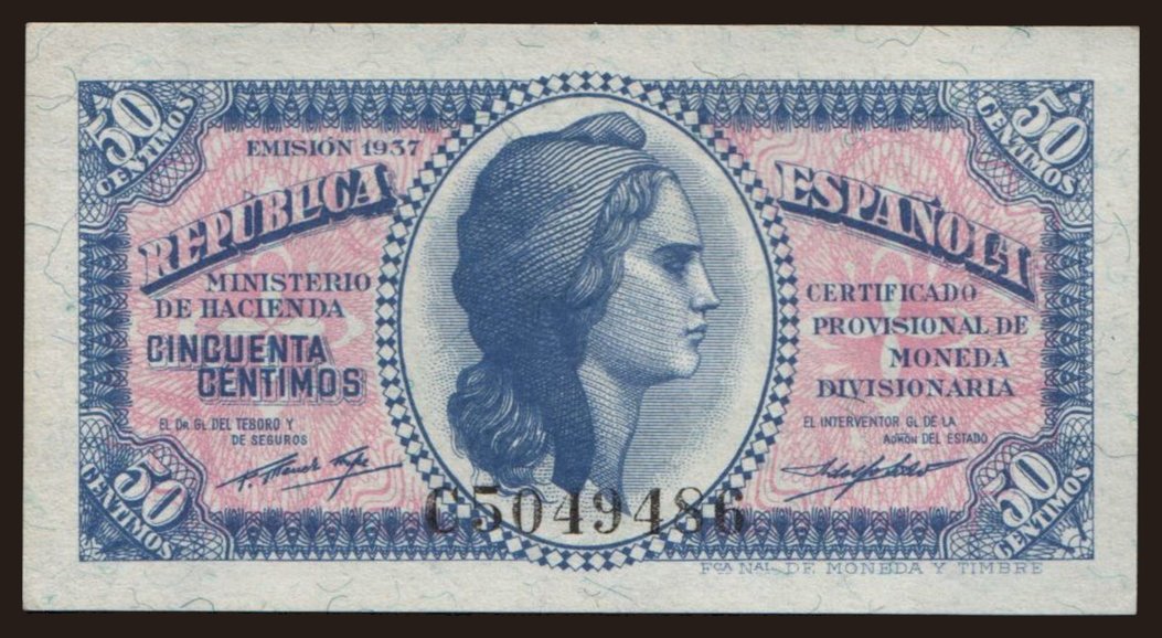 50 centimos, 1937