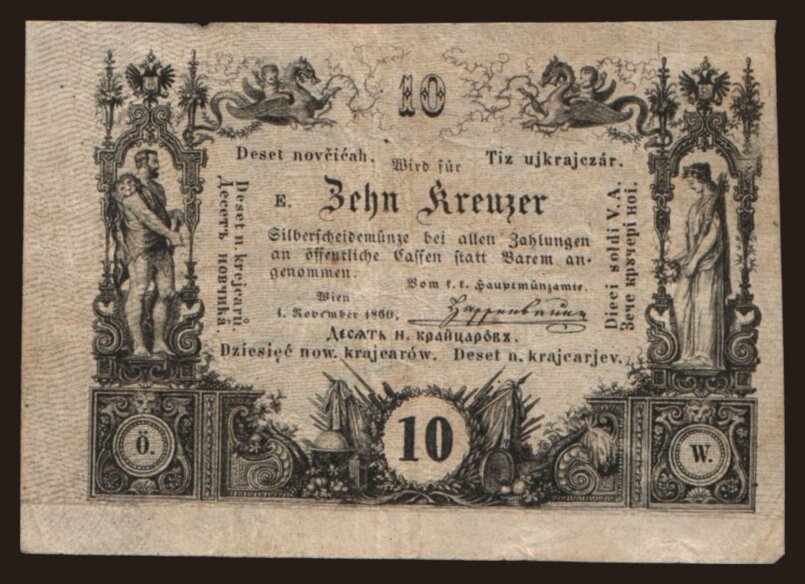 10 Kreuzer, 1860