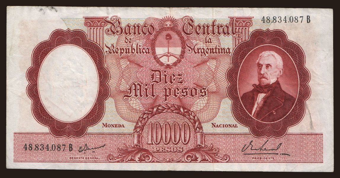 10.000 pesos, 1961