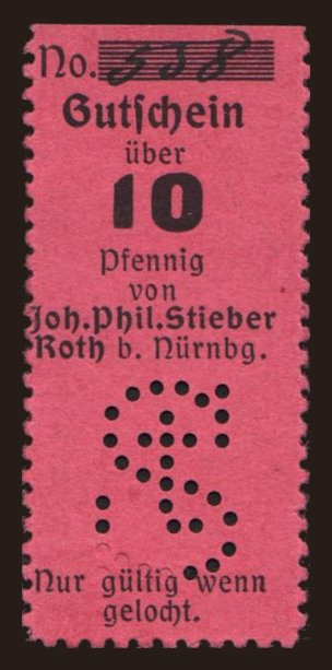 Roth/ Joh. Phil. Stieber, 10 Pfennig, 191?