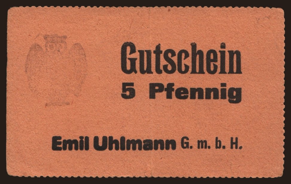 Chemnitz/ Uhlmann G.m.b.H., 5 Pfennig, 191?