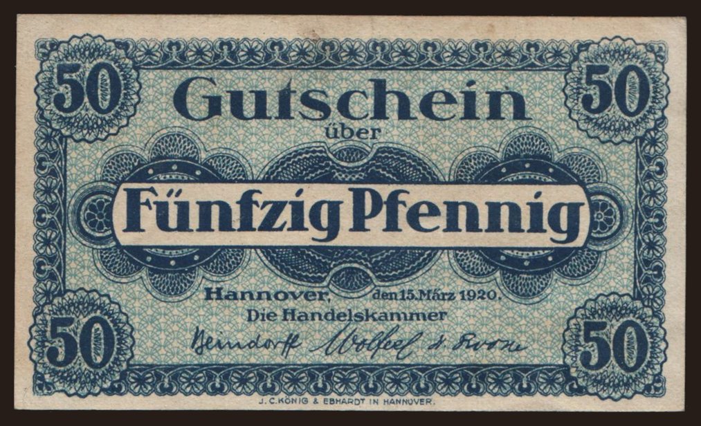 Hannover, 50 Pfennig, 1920