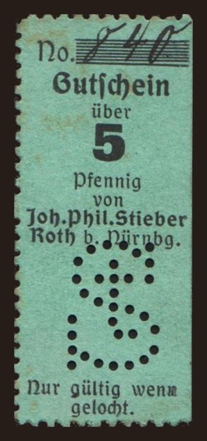 Roth/ Joh. Phil. Stieber, 5 Pfennig, 191?