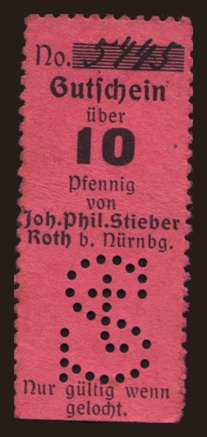 Roth/ Joh. Phil. Stieber, 10 Pfennig, 191?
