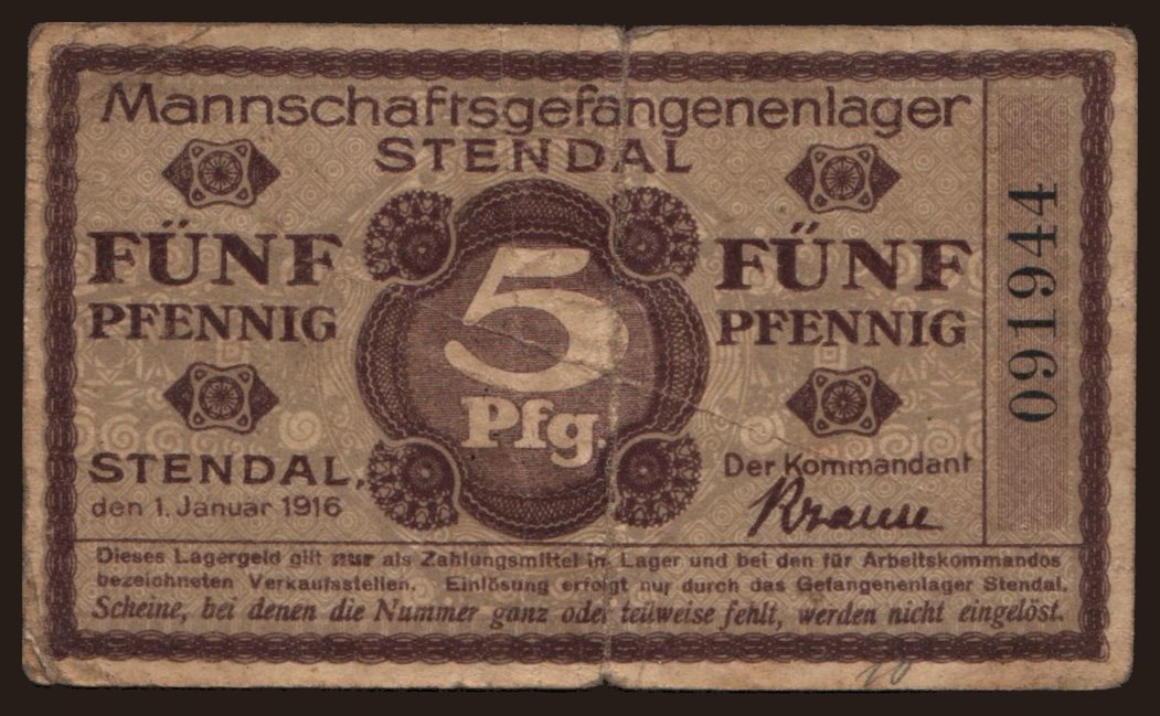 Stendal, 5 Pfennig, 1916
