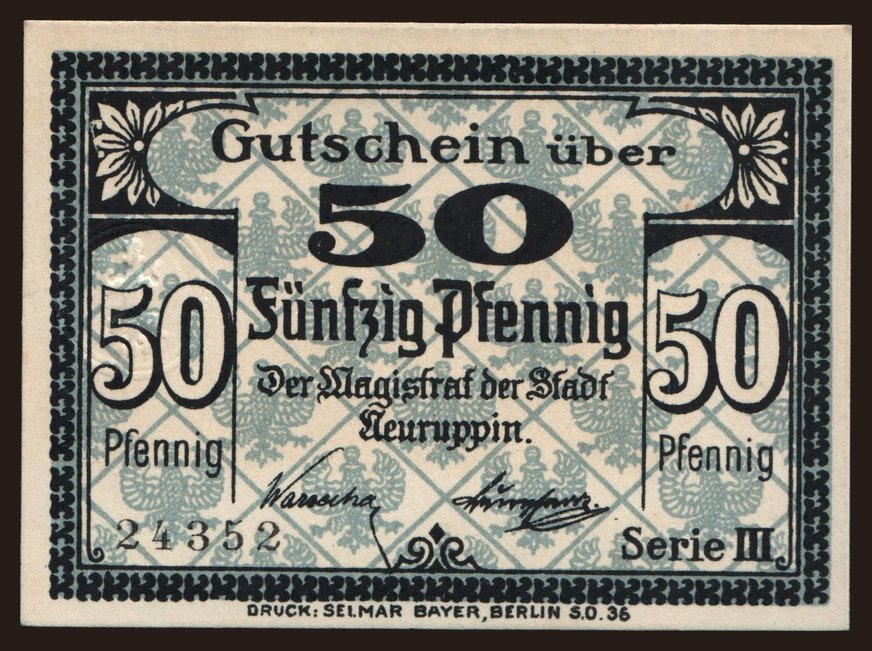 Neuruppin, 50 Pfennig, 1917