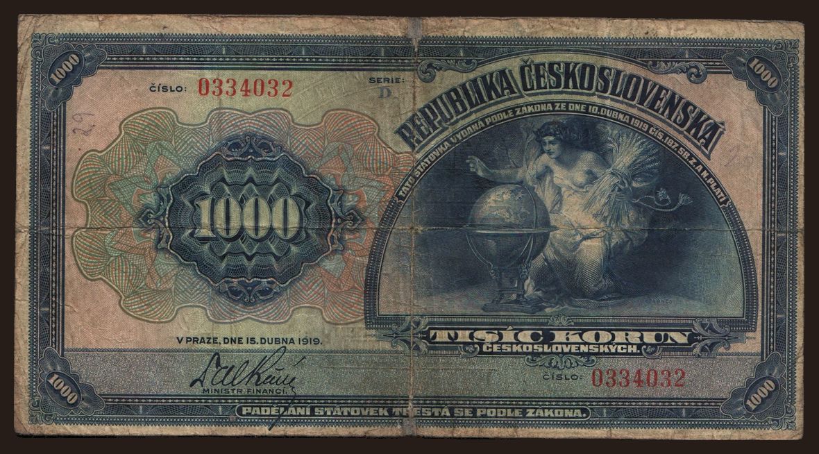 1000 korun, 1919