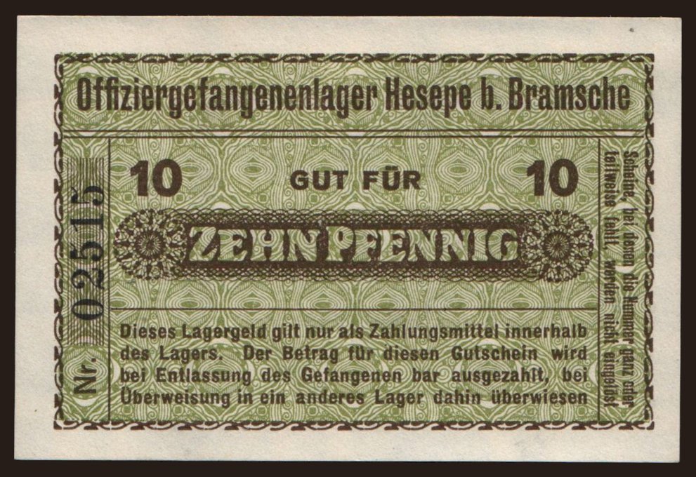 Hesepe, 10 Pfennig, 191?