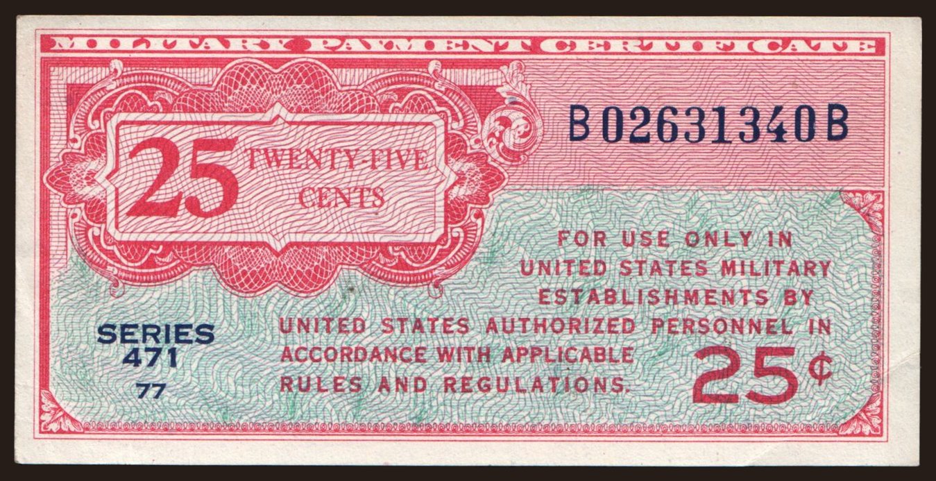 MPC, 25 cents, 1947