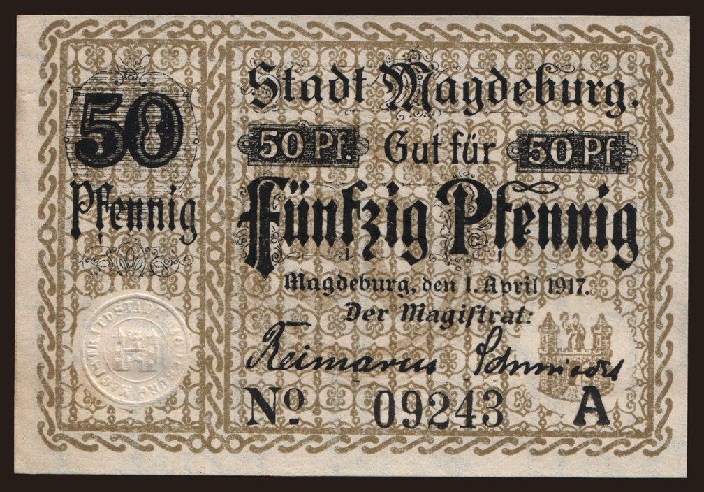Magdeburg, 50 Pfennig, 1917