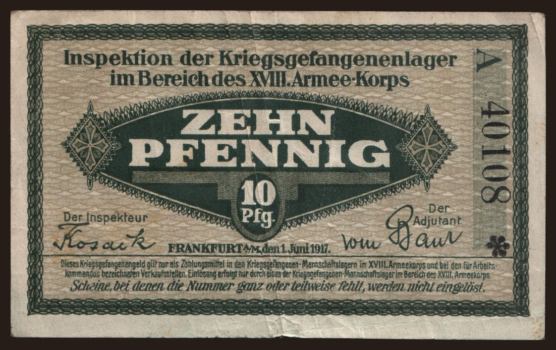 Frankfurt am Main, 10 Pfennig, 1917