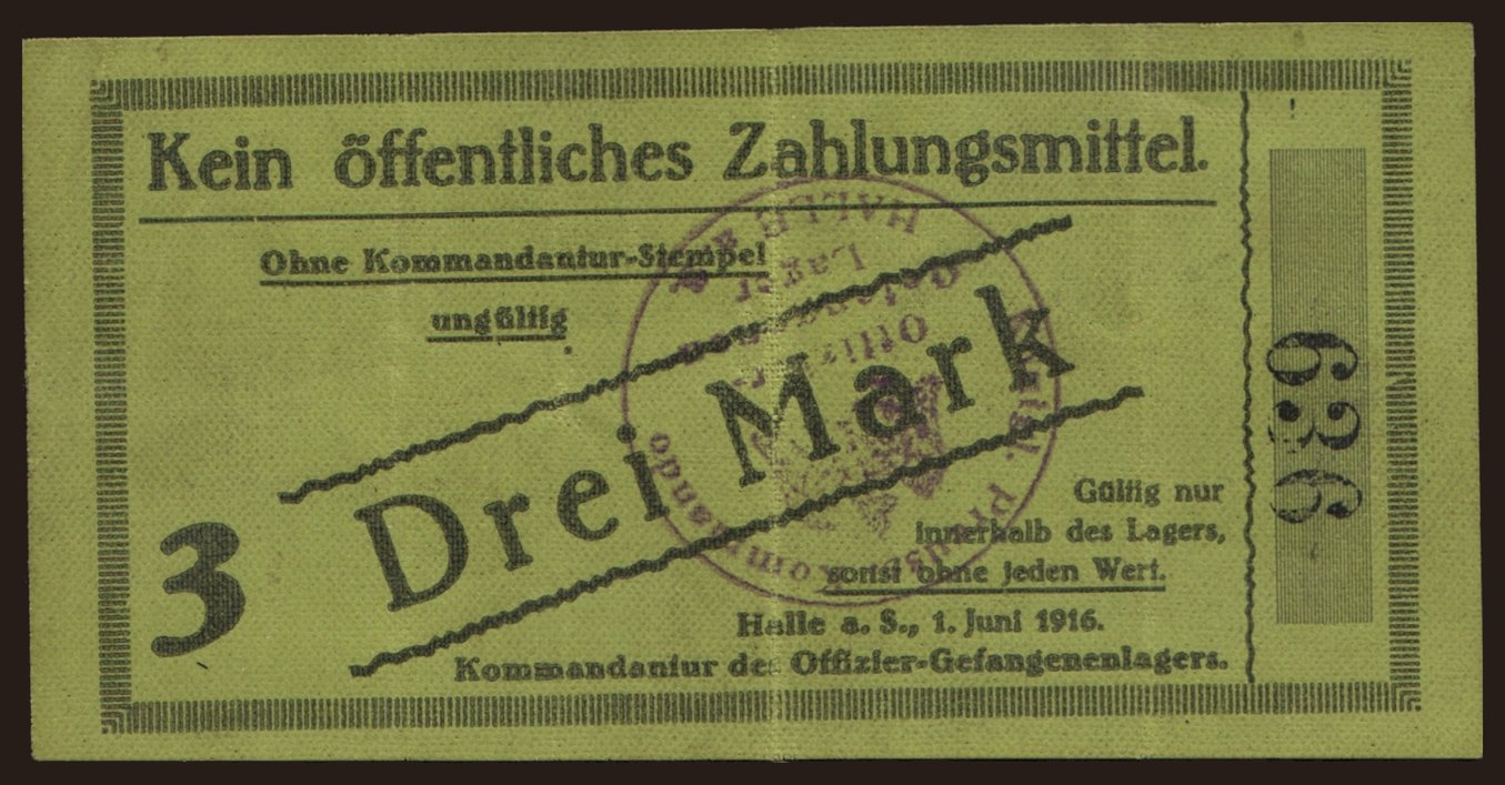 Halle, 3 Mark, 1916