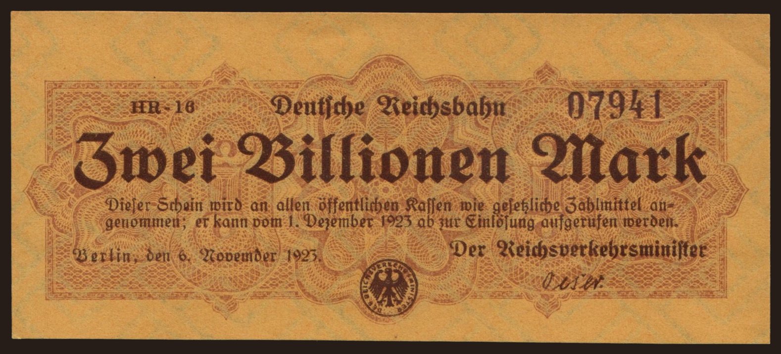 Berlin, 2.000.000.000.000 Mark, 1923