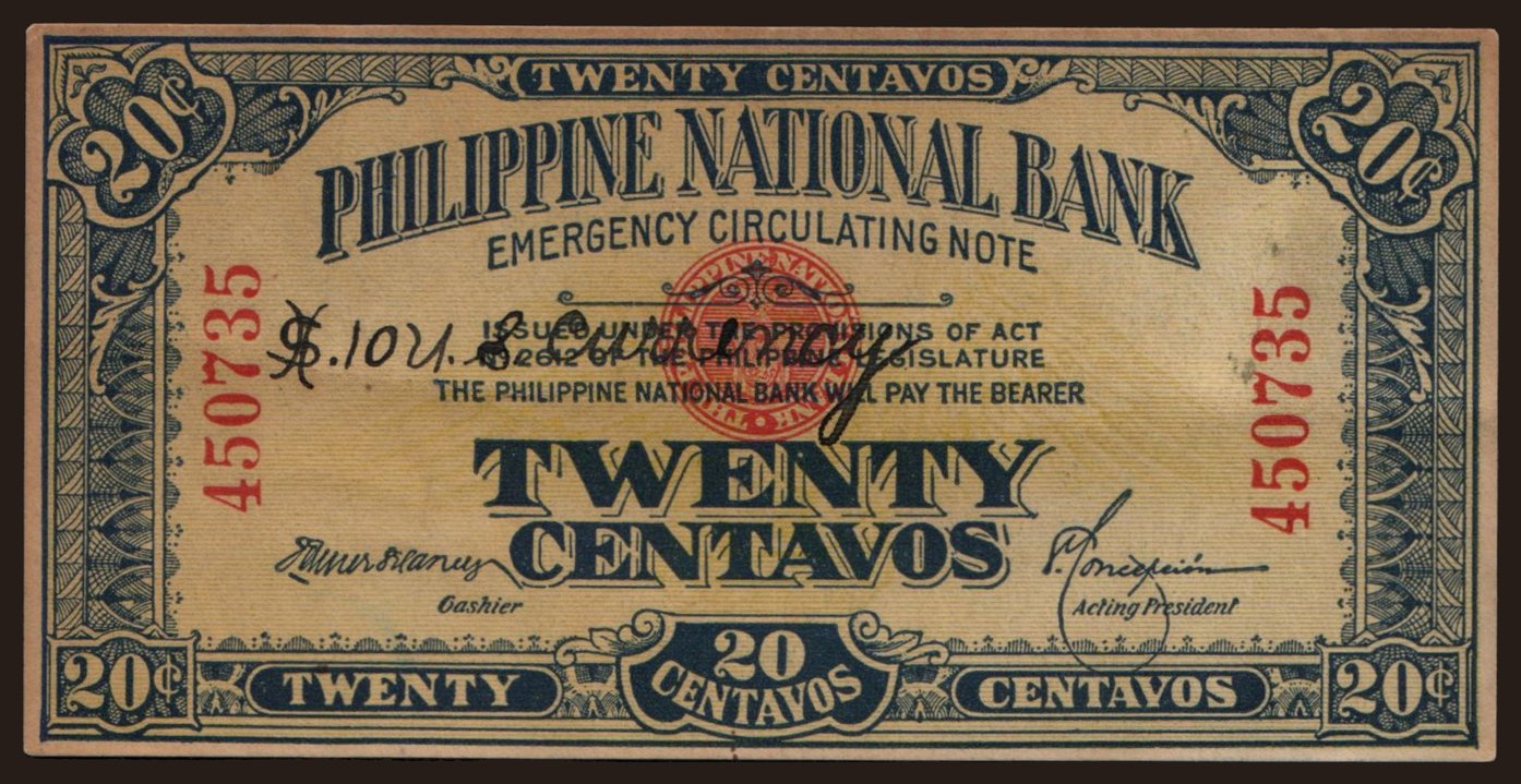 20 centavos, 1917