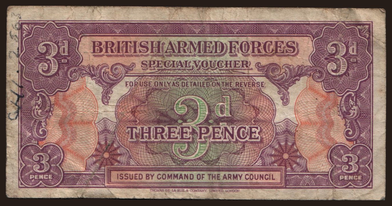 BAF, 3 pence, 1946