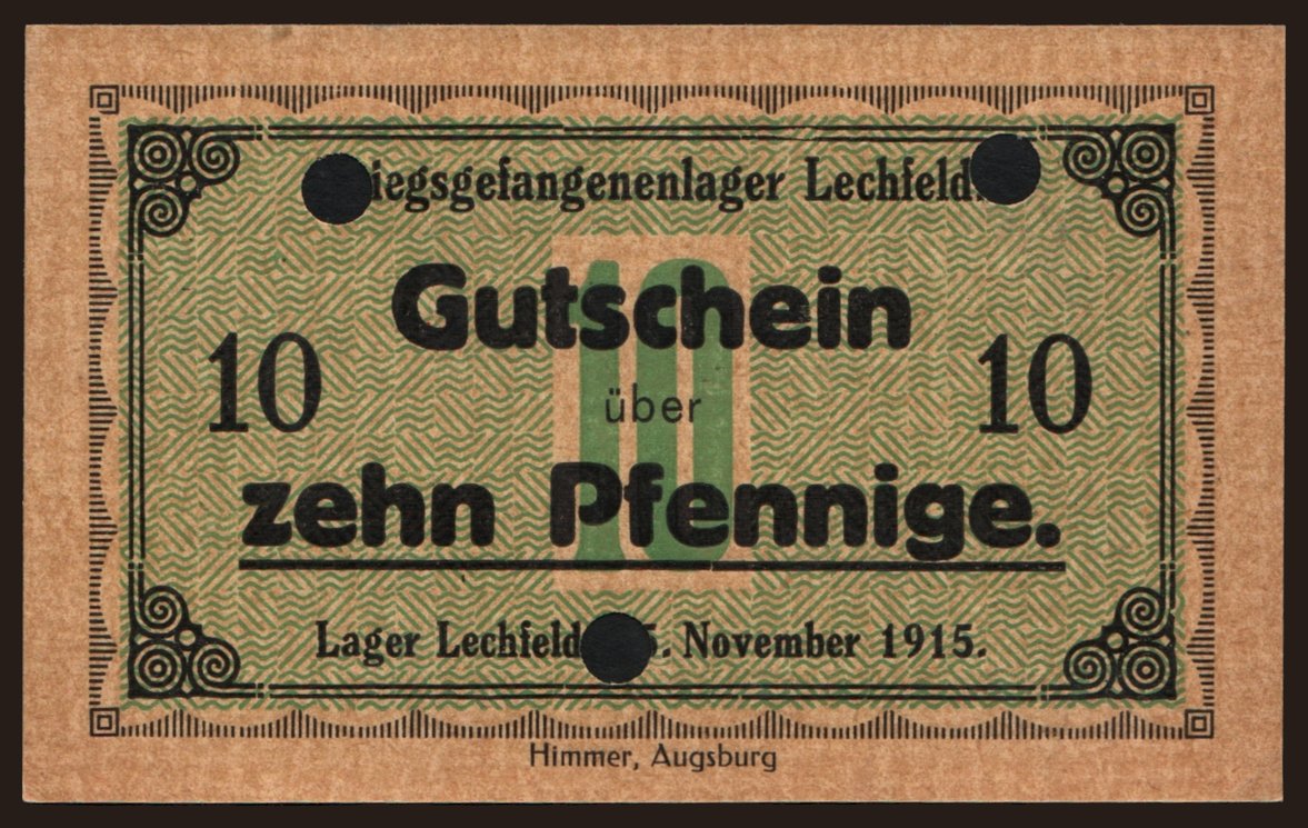 Lechfeld, 10 Pfennig, 1915