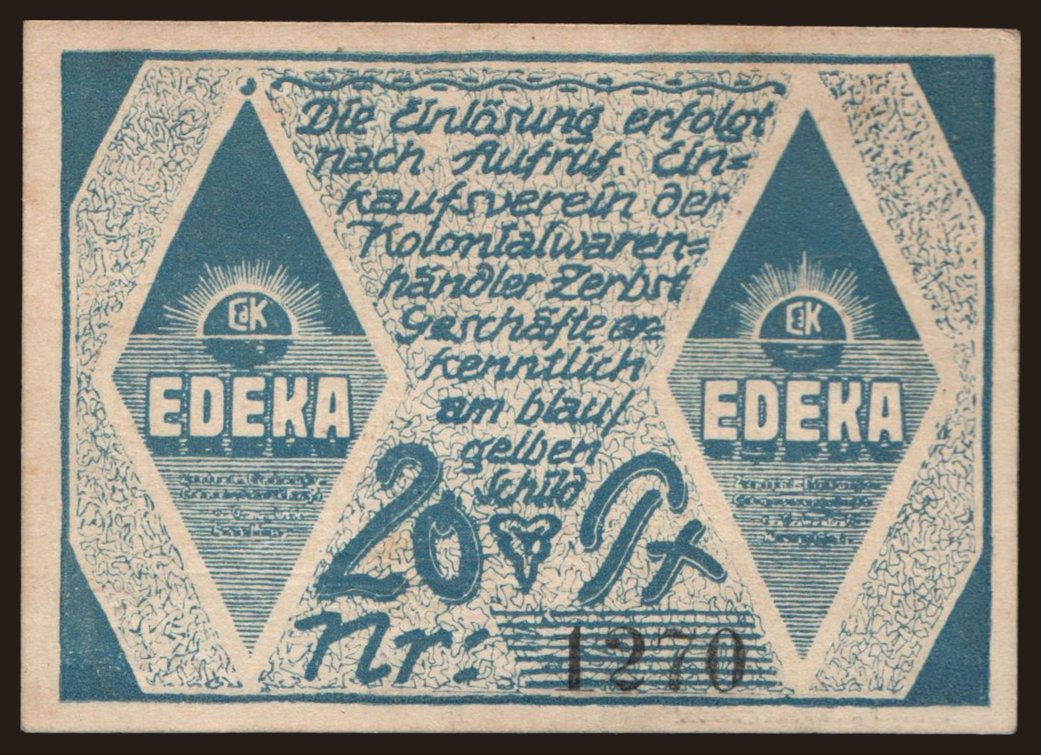 Zerbst/ Edeka, 20 Pfennig, 192?