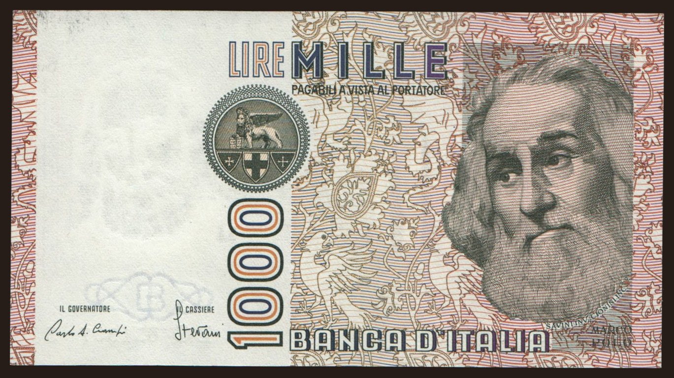 1000 lire, 1984