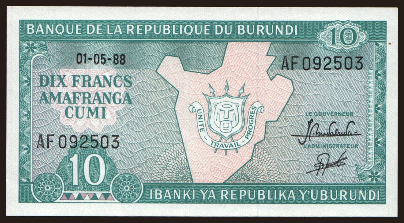 10 francs, 1988