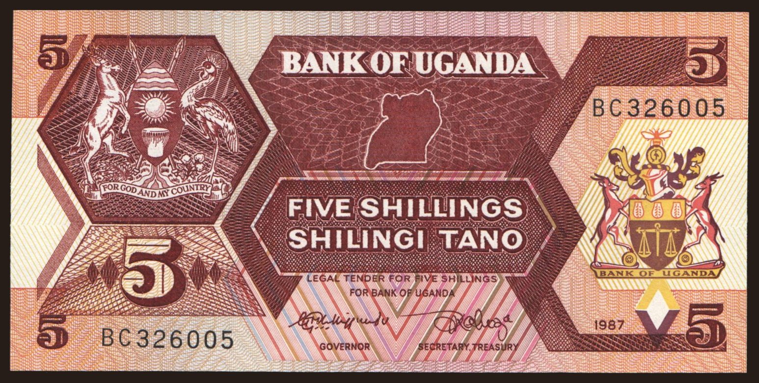 5 shillings, 1987