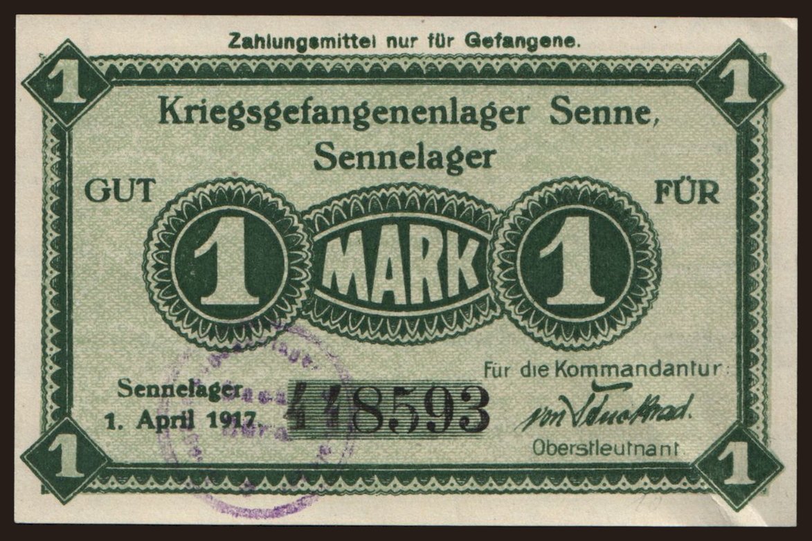 Senne, 1 Mark, 1917