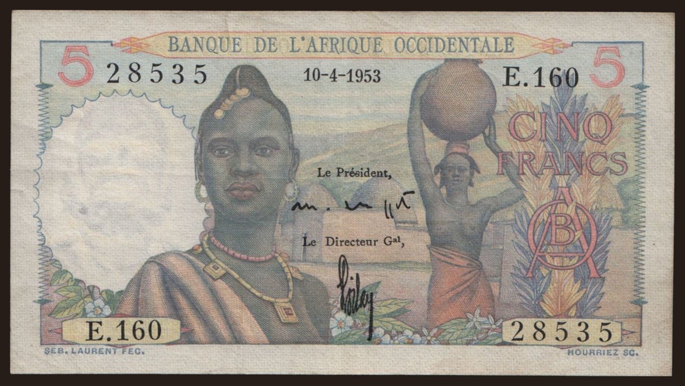 5 francs, 1953