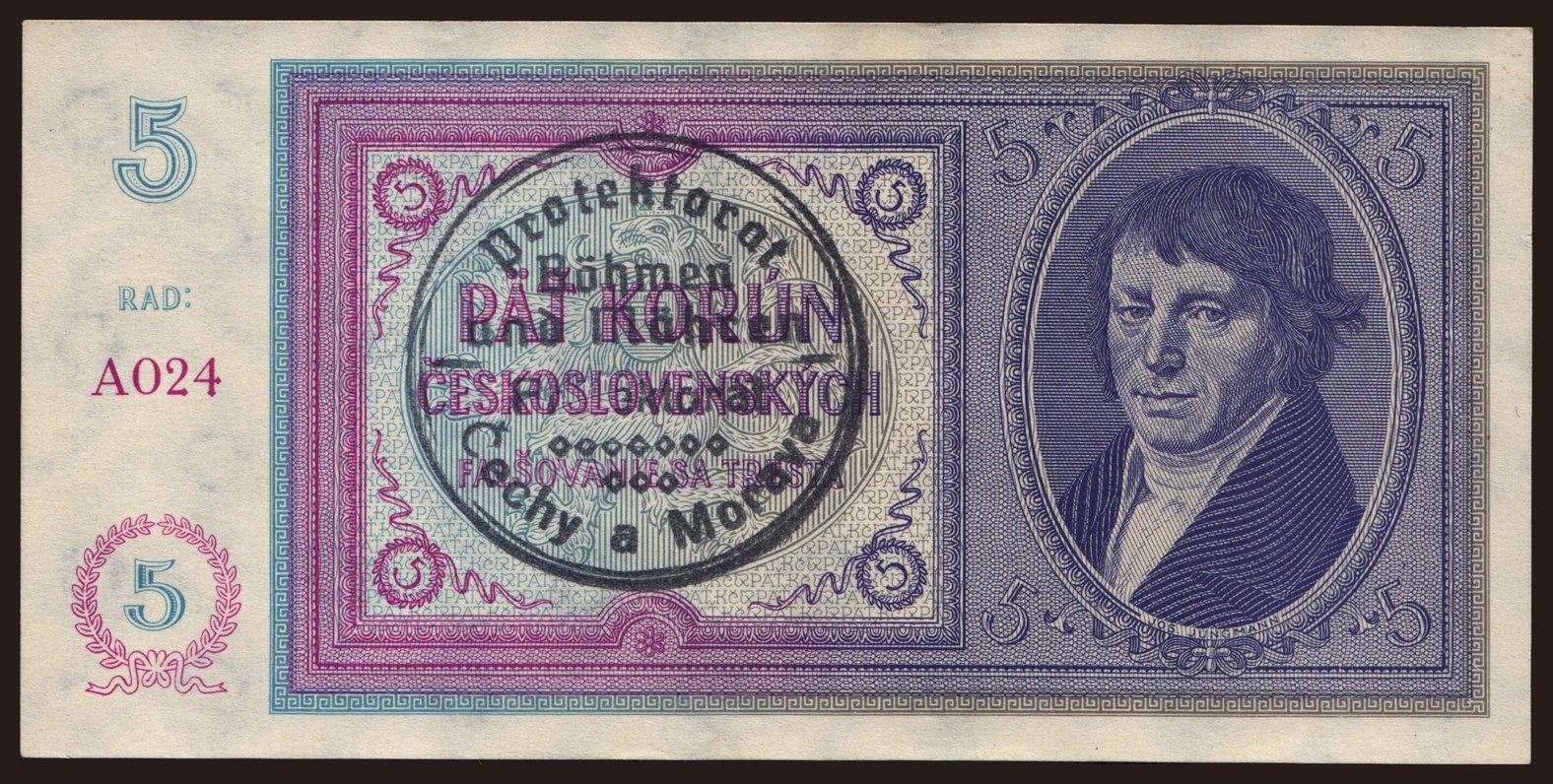 5 korun, 1938(40)