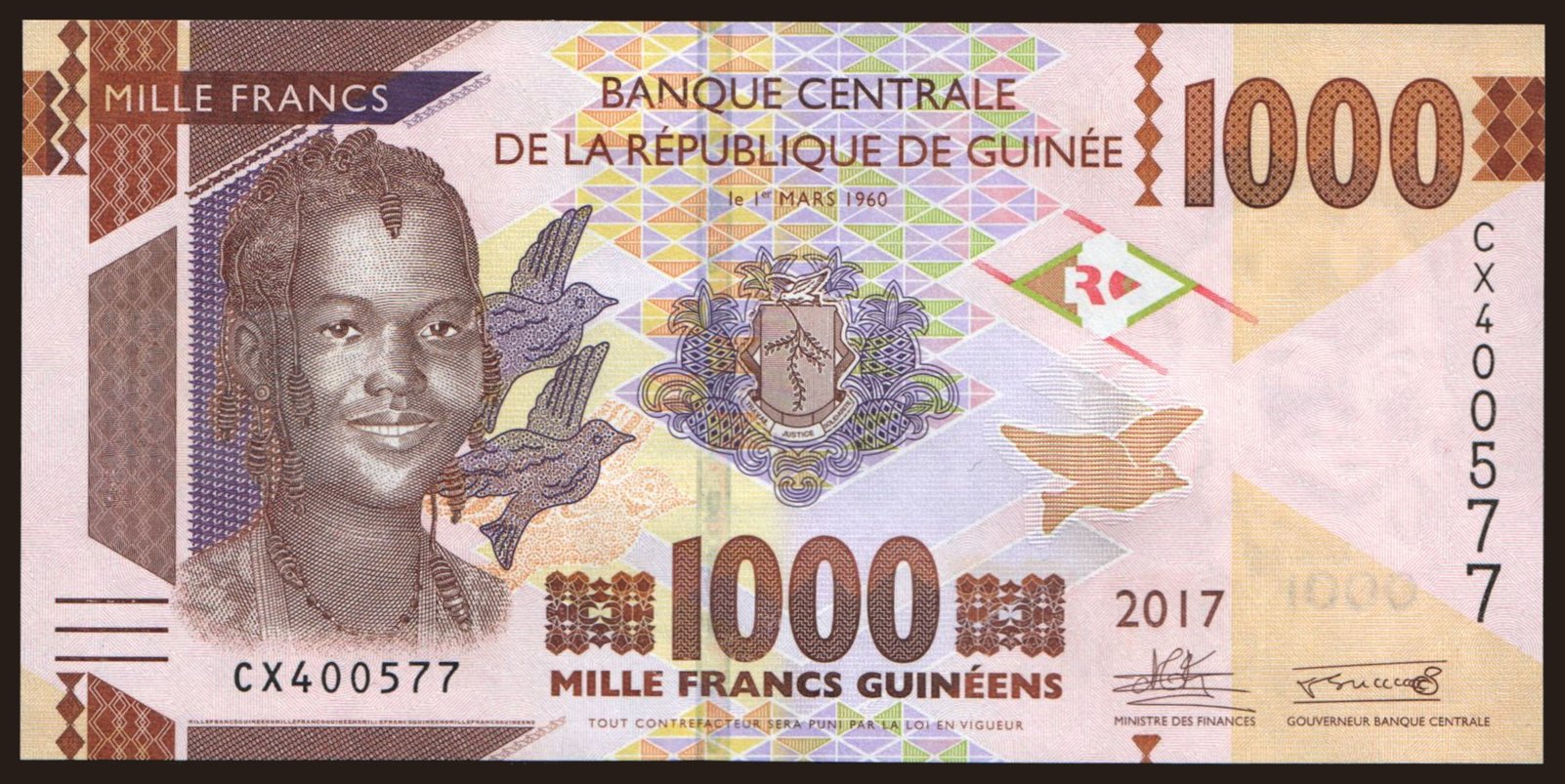 1000 francs, 2017