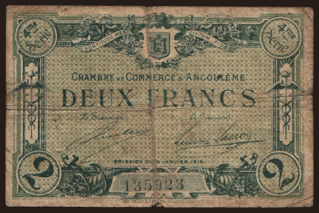 Angouleme, 2 francs,