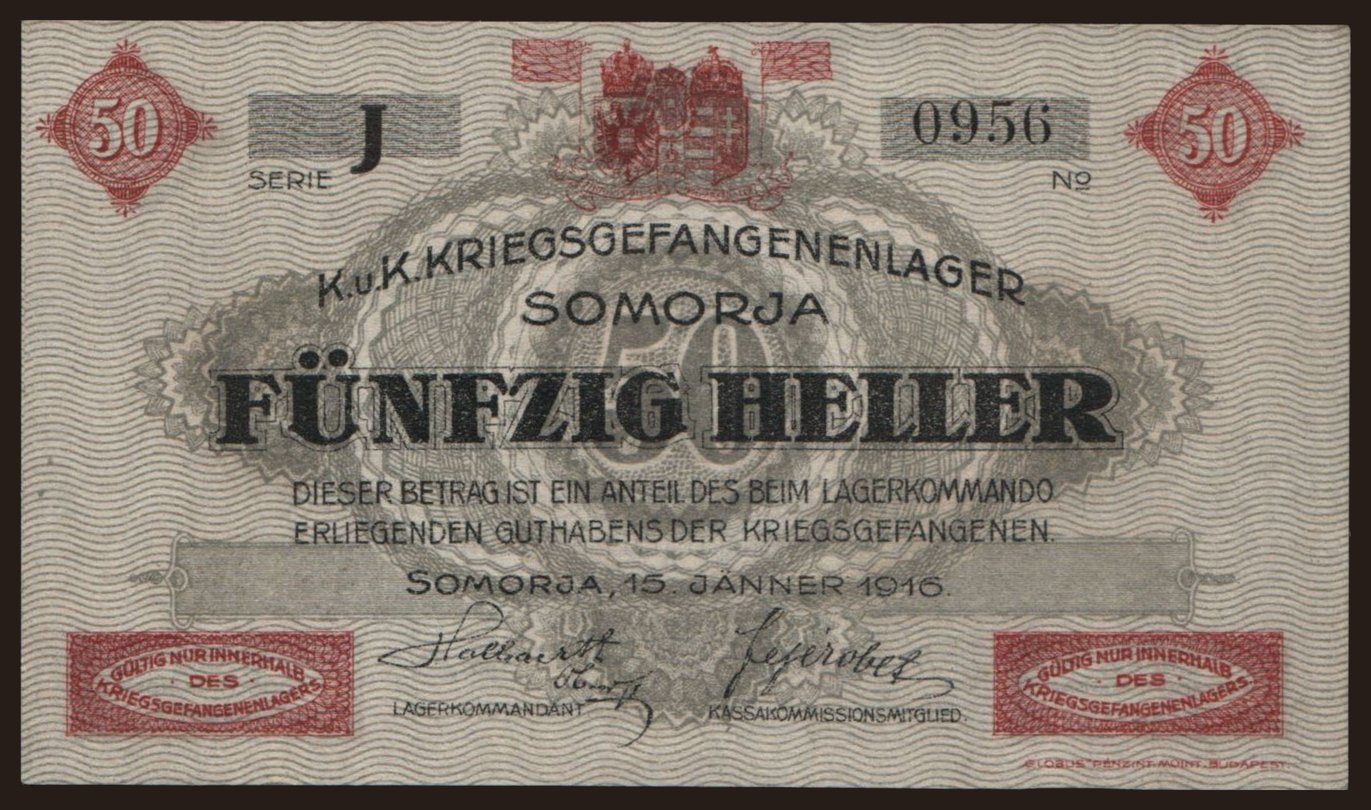 Somorja, 50 Heller, 1916