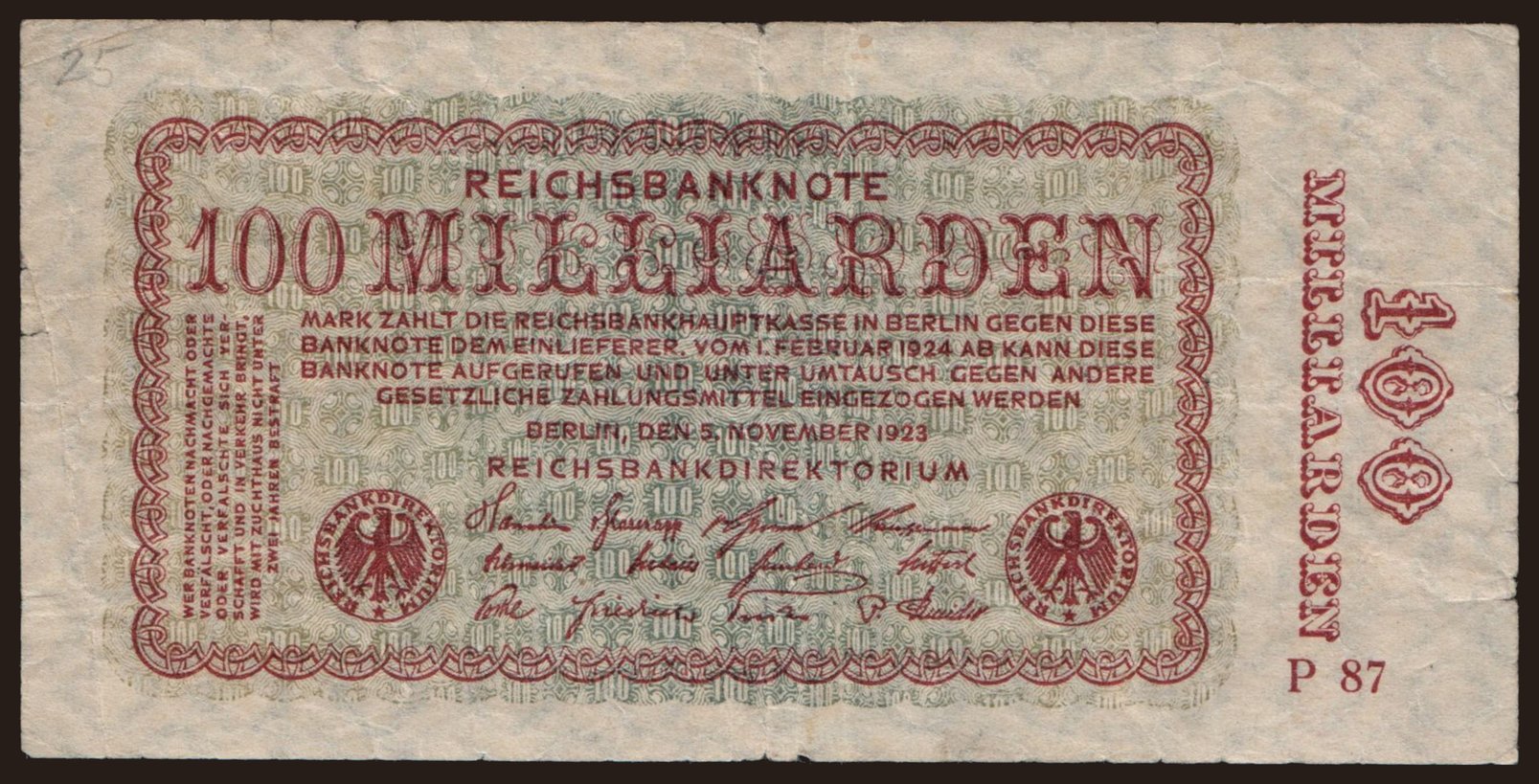 100.000.000.000 Mark, 1923