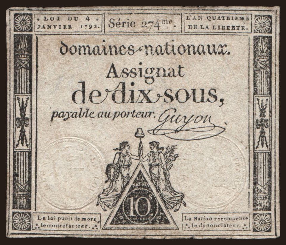 10 sous, 1792