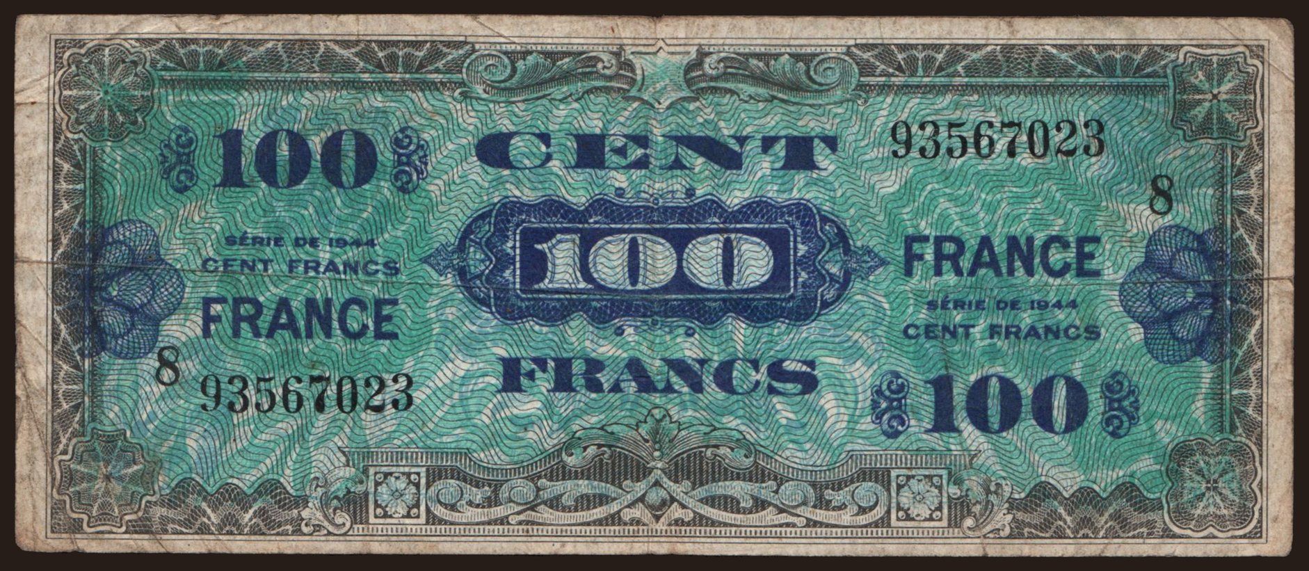 100 francs, 1944