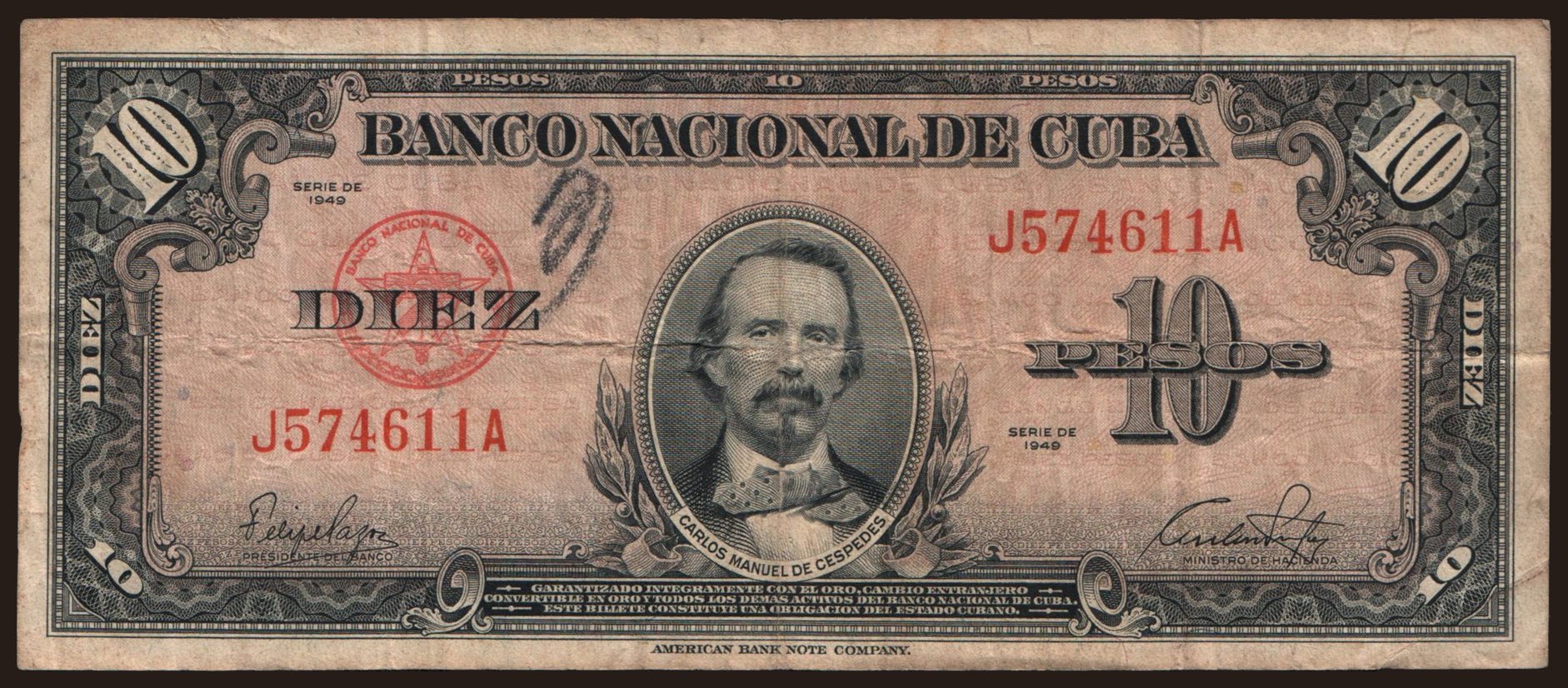 10 pesos, 1949