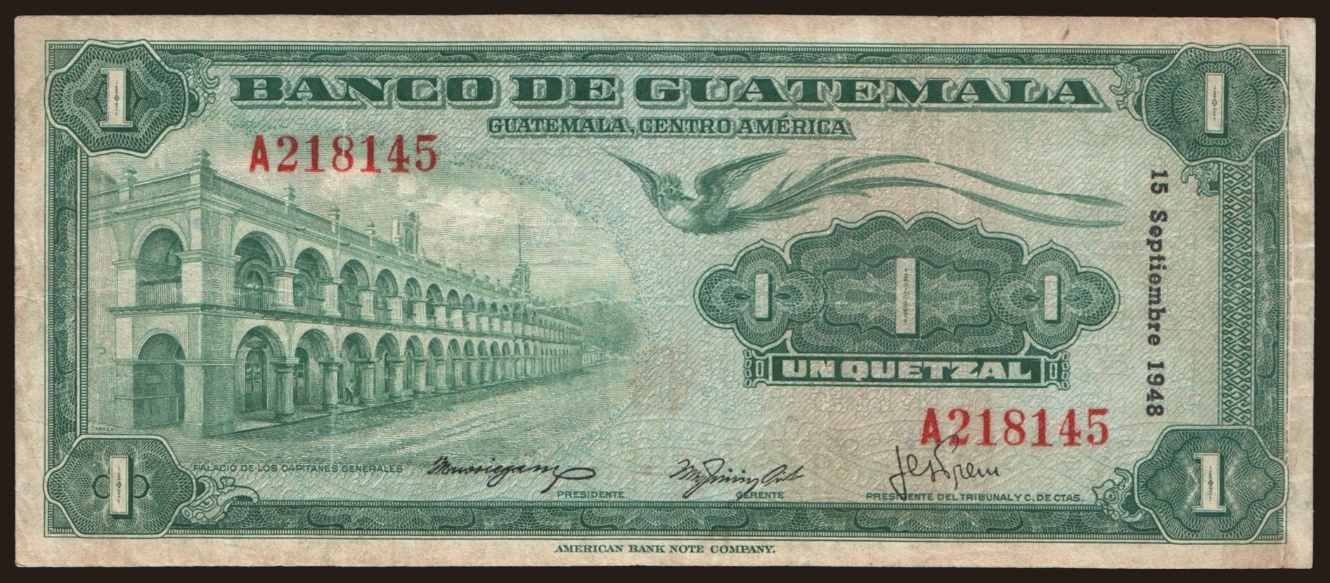 1 quetzal, 1948